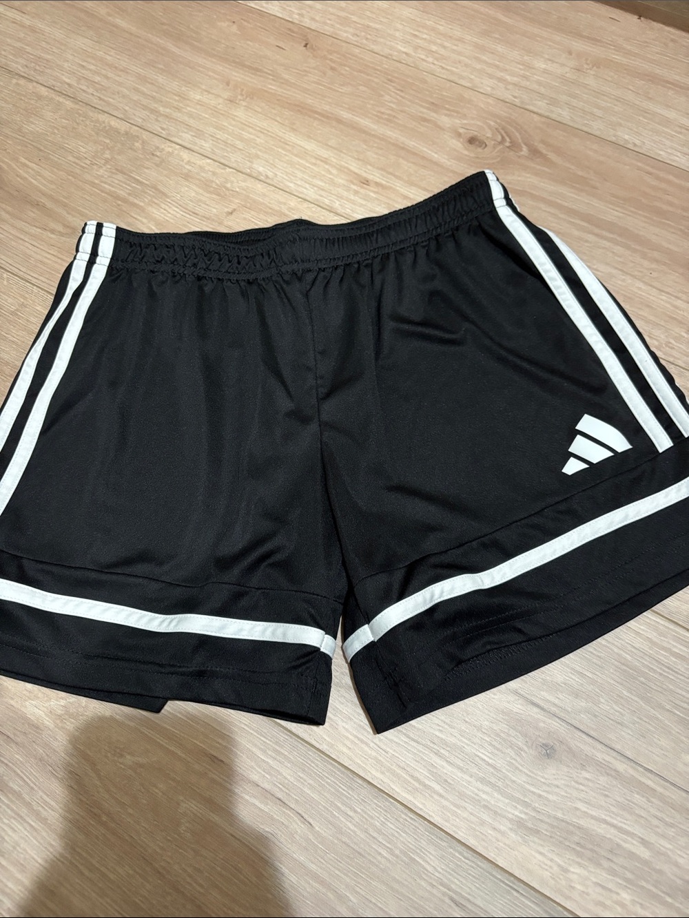 adidas Black Shorts with White Trim